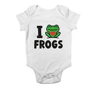 Shopagift Funny Frogs Baby Grow Vest I Love Frogs Tadpoles Toads Bodysuit Gift