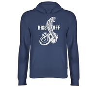 Shopagift Funny Hiss Off Hoodie Unisex Snake Day Cobra Python Hoody Hooded Top Navy Blue