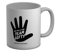 Shopagift Funny Left Hander Mug High Five Left Handed White 11oz Large Gift Ceramic Cup