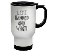Shopagift Funny Lefty Travel Mug Left Handed and What Gift Stainless Steel 14oz Cup