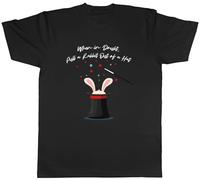 Shopagift Funny Magic Mens T-Shirt When in Doubt Pull a Rabbit Out a Hat Tee Black