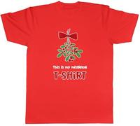 Shopagift Funny Mistletoe Mens T-Shirt Christmas Xmas Tee Red