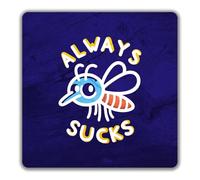 Shopagift Funny Mosquito Always Sucks Insect 2 Pack Coasters - 9cm x 9cm