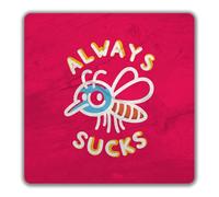 Shopagift Funny Mosquito Always Sucks Insect 2 Pack Coasters - 9cm x 9cm