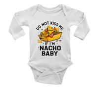 Shopagift Funny Nacho Baby Baby Grow Vest Bodysuit Do Not Kiss Me Boys Girls L/S