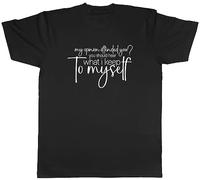 Shopagift Funny Offensive Mens T-Shirt My Opinion Offended You Tee Gift Black