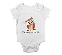 Shopagift Funny Owl Baby Grow Vest Owl-Ways up for a Good Laugh Bodysuit Gift White