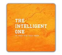 Shopagift Funny Pub Quiz 2 Pack Coasters The intelligent One Gift - 9cm x 9cm