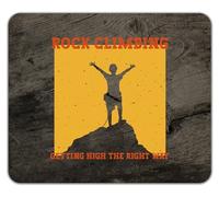 Shopagift Funny Rock Climbing Mouse Mat Pad Getting High the Right Way 24cm x 19cm