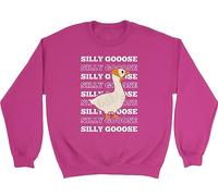 Shopagift Funny Silly Gooose Sweatshirt Goose Geese Joke Gift Unisex Jumper Pink