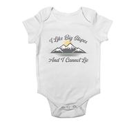 Shopagift Funny Skiing Baby Vest I Like Big Slopes Ski Lover Bodysuit Boys Girls