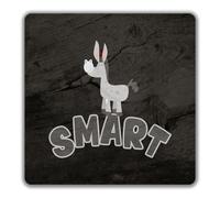 Shopagift Funny Smart Ass 2 Pack Coasters Donkey - 9cm x 9cm