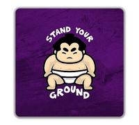 Shopagift Funny Sumo Wrestling 2 Pack Coasters Stand Your Ground Japan Gift - 9cm x 9cm