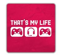 Shopagift Funny Video Gaming 2 Pack Coasters That's My Life - 9cm x 9cm