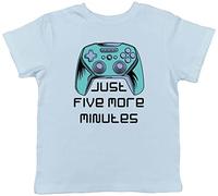 Shopagift Funny Video Gaming Kids T-Shirt Just Five More Minutes Game Gamer Childrens Tee Gift