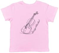 Shopagift Funny Violin Kids T-Shirt Strings Attached Instrument Player Childrens Tee Gift Light Pink