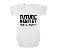 Shopagift Future Dentist Just Like Mummy Cute Boys and Girls Baby Vest Bodysuit (3-6 Months, White)
