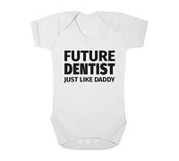 Shopagift Future Dentist Like Daddy Cute Boys and Girls Baby Vest Bodysuit (White, 0-3 Months)