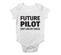 Shopagift Future Pilot Just Like My Uncle Cute Boys and Girls Baby Vest Bodysuit