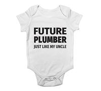 Shopagift Future Plumber Just Like My Uncle Cute Boys and Girls Baby Vest Bodysuit