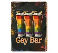 Shopagift Gay Bar LGBTQ Beer Metal Poster Wall Sign Man Cave Shed Bar Bedroom Home Kitchen - A5
