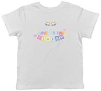Shopagift Gay Pride Kids T-Shirt Love My 2 Dads Father's Day Childrens Tee Gift White