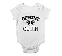 Shopagift Gemini Queen Baby Grow Vest Bodysuit Gift White