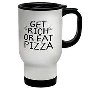 Shopagift Get Rich Or Eat Pizza Travel Mug Cup