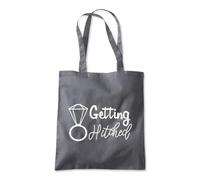 Shopagift Getting Hitched Married Wedding Tote Shopping Beach Bag 10 Litres Capacity - 42cm x 38cm