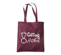 Shopagift Getting Hitched Married Wedding Tote Shopping Beach Bag 10 Litres Capacity - 42cm x 38cm