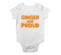 Shopagift Ginger and Proud Baby Grow Vest Redhead Auburn Bodysuit Boys Girls