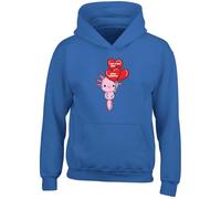 Shopagift Girl Who Loves Axolotls Kids Hoodie Aquatic Smiling Sea Creature Hoody Hooded Top Boys Girls Blue