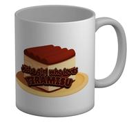 Shopagift Girl who Loves Tiramisu Mug Coffee Italian Dessert White 11oz Large Ceramic Cup