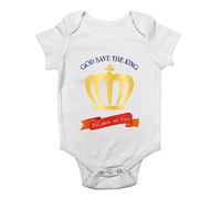Shopagift God Save The King Baby Vest But Save me First Bodysuit Gift White