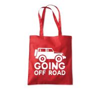 Shopagift Going Off Road Funny Road Trip Tote Shopping Beach Bag 10 Litres Capacity - 42cm x 38cm