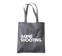 Shopagift Gone Shooting Funny Joke Tote Shopping Beach Bag 10 Litres Capacity - 42cm x 38cm