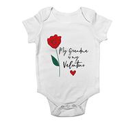 Shopagift Grandma is My Valentine Rose Baby Vest Bodysuit Gift
