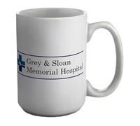 Shopagift Grey & Sloan Mug Memorial Hospital White 15oz Large Ceramic Cup