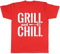 Shopagift Grill and Chill BBQ T-Shirt Red