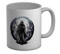 Shopagift Grim Reaper Death Mug Skeleton Skull Goth White 11oz Large Gift Ceramic Cup