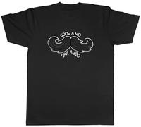 Shopagift Grow a Mo Save a Bro Mens T-Shirt Movember Month Tee Black