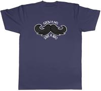 Shopagift Grow a Mo Save a Bro Mens T-Shirt Movember Month Tee Navy Blue