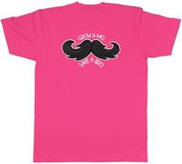 Shopagift Grow a Mo Save a Bro Mens T-Shirt Movember Month Tee Pink