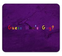 Shopagift Guess Who's Gay LGBTQ+ Funny Gay Pride Mouse Mat Pad 24cm x 19cm