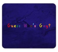 Shopagift Guess Who's Gay LGBTQ+ Funny Gay Pride Mouse Mat Pad 24cm x 19cm