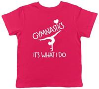 Shopagift Gymnastics It's What I Do Childrens Kids Short Sleeve T-Shirt Pink