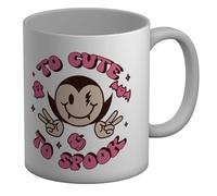 Shopagift Halloween Too Cute to Spook Vampire Bats Mug White 11oz Large Cup