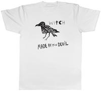 Shopagift Halloween Witch Black Crow Mens T-Shirt Made by The Devil Tee