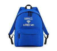 Shopagift Happiness Is Free Wifi Internet Wi-Fi Backpack Rucksack 18 Litres Capacity - 42cm x 31cm x 21cm