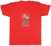 Shopagift Happy 21st Birthday Mens T-Shirt Twenty First 21 and Getting Old Tee Gift Red